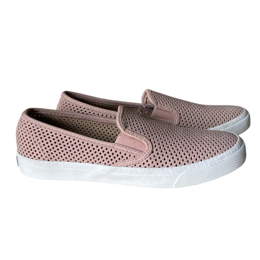 Women’s Sperry Topsiders Pink Die Cut Slip On Sneakers